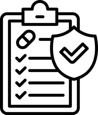 belge kontrol listesi kağıt simgesi ana hat biçiminde