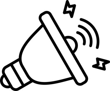 Hoparlör, Basit Vektör İllüstrasyon Simgesi