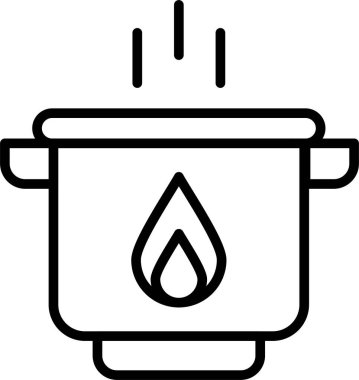 Yemek pişirme simgesi ana hatlarıyla