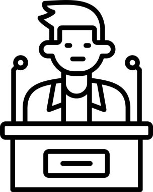 Duyuru Sözcüsü, Basit Vektör İllüstrasyon Simgesi