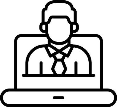 İş adamı simgesi vektör illüstrasyonu