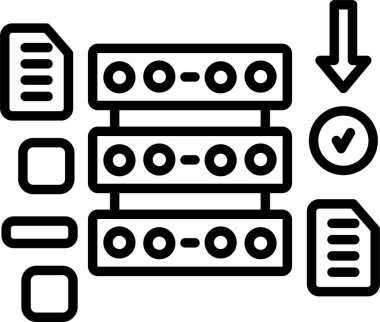Veri İndirme, Basit Vektör İllüstrasyon Simgesi