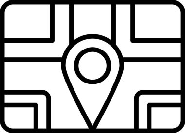 harita konum belirleyici simgesi ana hat biçiminde