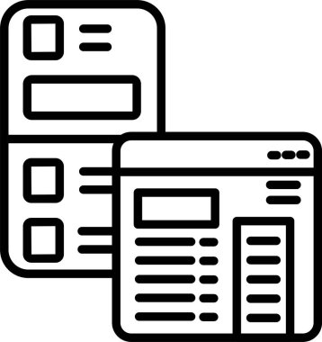 veri sunucusu ana hatlar biçiminde simgeye ev sahipliği yapıyor