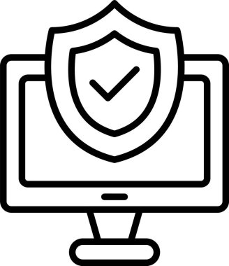 İnternet güvenlik koruma simgesi