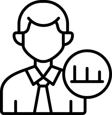 İş adamı simgesi vektör illüstrasyonu