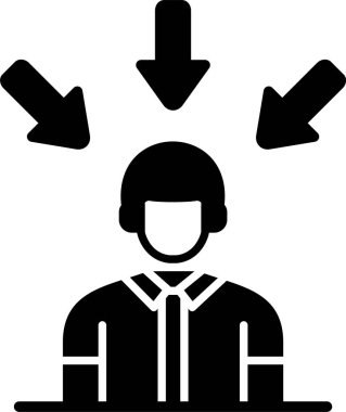 iş adamı çalışan simgesi ana hatları biçiminde