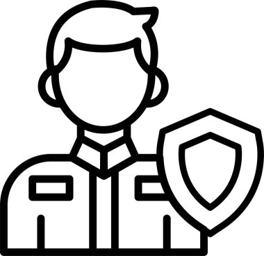 Müşteri Güvenliği, Basit Vektör İllüstrasyon Simgesi