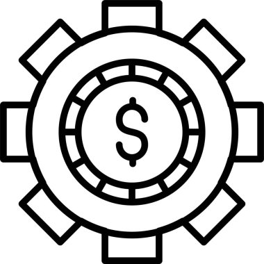 Para için. Web simgesi basit illüstrasyon