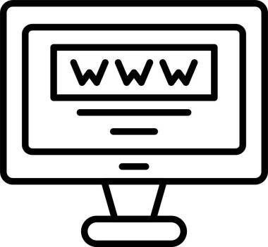 Web tarayıcı simgesi vektör illüstrasyonu