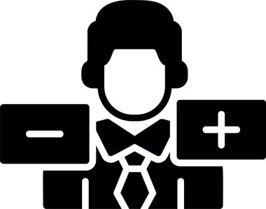 Yöneticisi düz vektör simgesi