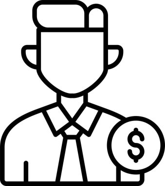 İş adamı simgesi vektör illüstrasyonu