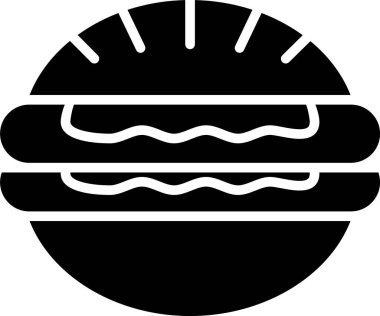 hamburger. Web simgesi basit illüstrasyon