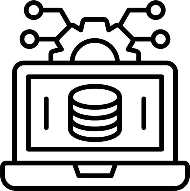 veritabanı sunucu simgesi ana hat biçiminde