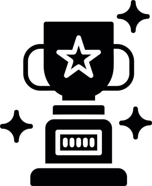 ödül kupa simgesi katı stili