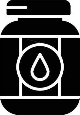 su şişesi simgesi, basit vektör illüstrasyonu