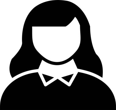 kadın avatar simgesi, vektör illüstrasyonu