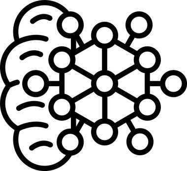 Yapay Zeka, Basit Vektör İllüstrasyon Simgesi