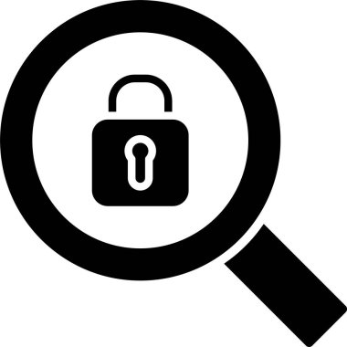 Büyütme cam simgesi, basit vektör illüstrasyonu