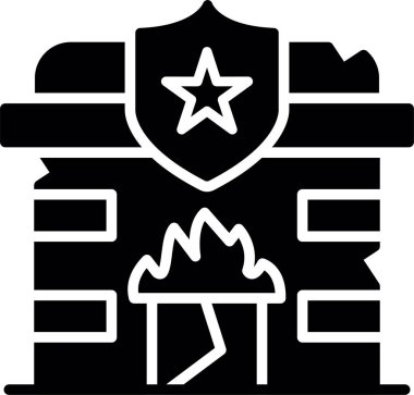 Ödül yıldızı madalya simgesi - taslak biçimi