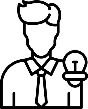 Fikir ilham verici, Basit Vektör İllüstrasyon Simgesi