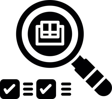 Kontrol listesi simgesi, vektör illüstrasyonu