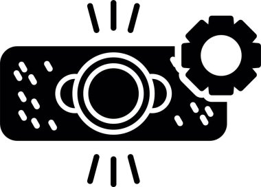 Kamera. Web simgesi basit illüstrasyon