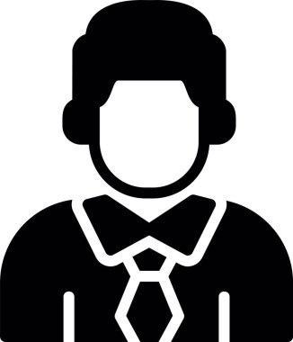 İşadamı avatar vektör simgesi