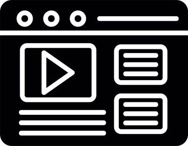 video simgesi, vektör illüstrasyonu