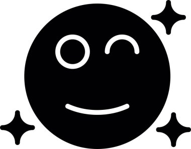 Gülümseme simgesi simgesi katı bir şekilde