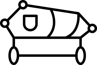 kamp çadırı ikonu ana hatlarıyla