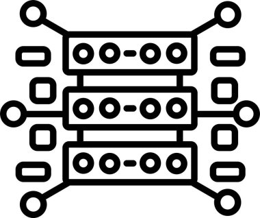 veri sunucusu ağ simgesi ana hat biçiminde