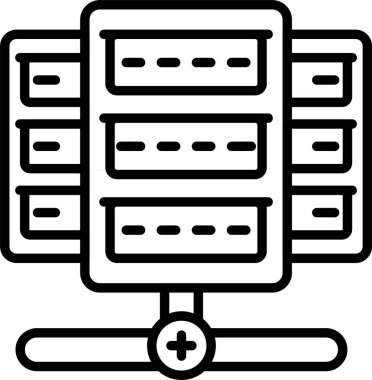 veritabanı. Web simgesi basit illüstrasyon
