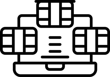 Laptop, Basit Vektör İllüstrasyon Simgesi