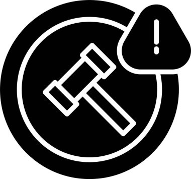 Çekiç. Web simgesi basit illüstrasyon