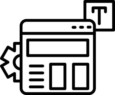 Web Sitesi Oluşturucu, Basit Vektör İllüstrasyon Simgesi