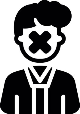 avatar erkek simgesi katı biçimde