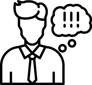 Mantık Süreci, Basit Vektör İllüstrasyon Simgesi