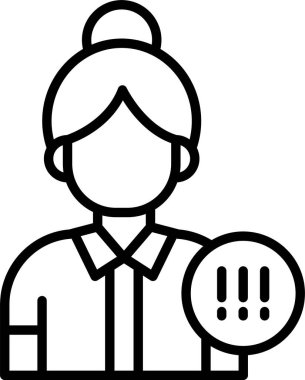 Bir insan simgesinin vektör illüstrasyonu