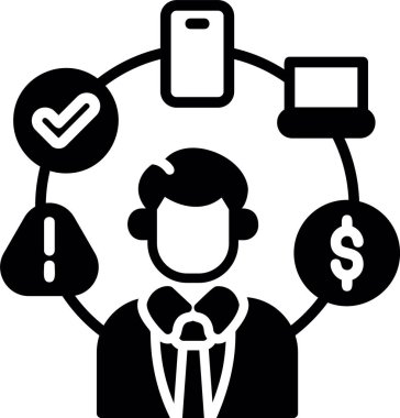 iş simgesi vektör illüstrasyonu