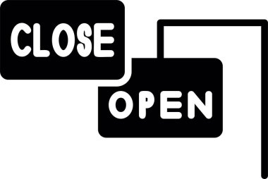 Açık işareti vektör çizim