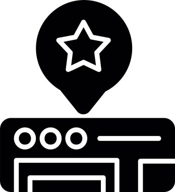 Harita iğnesi. Web simgesi basit illüstrasyon