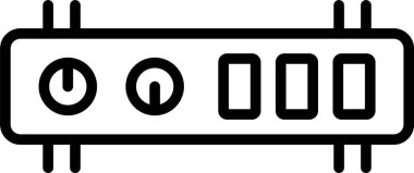 Elektrik güç simgesi, vektör illüstrasyonu