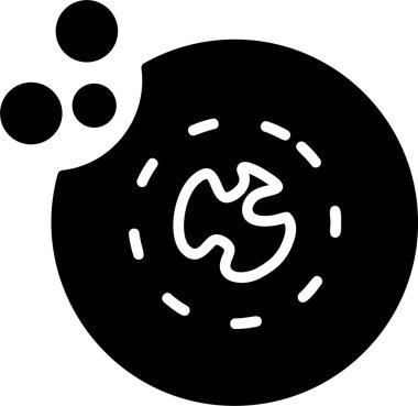 Bir gezegen simgesinin vektör illüstrasyonu