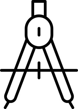 Pusula simgesi, vektör illüstrasyonu beyaz arkaplanda izole edildi