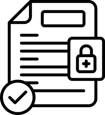 belge ikonu vektör illüstrasyonunu kontrol et