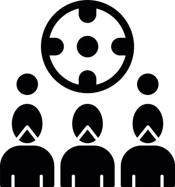Grup insanlar simgesi, vektör çizim