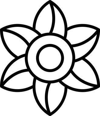 Daisy Flower, Basit Vektör İllüstrasyon Simgesi