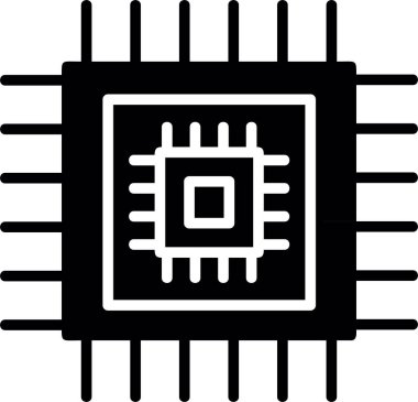 çip simgesi, vektör illüstrasyonu