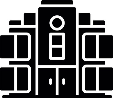 Benzin istasyonu simgesi, basit vektör illüstrasyonu